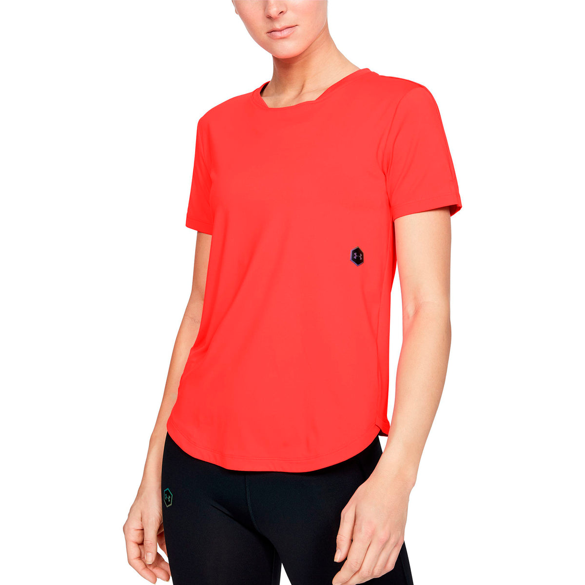 Polera Manga Corta UA RUSH™ Run HeatGear® para Mujer