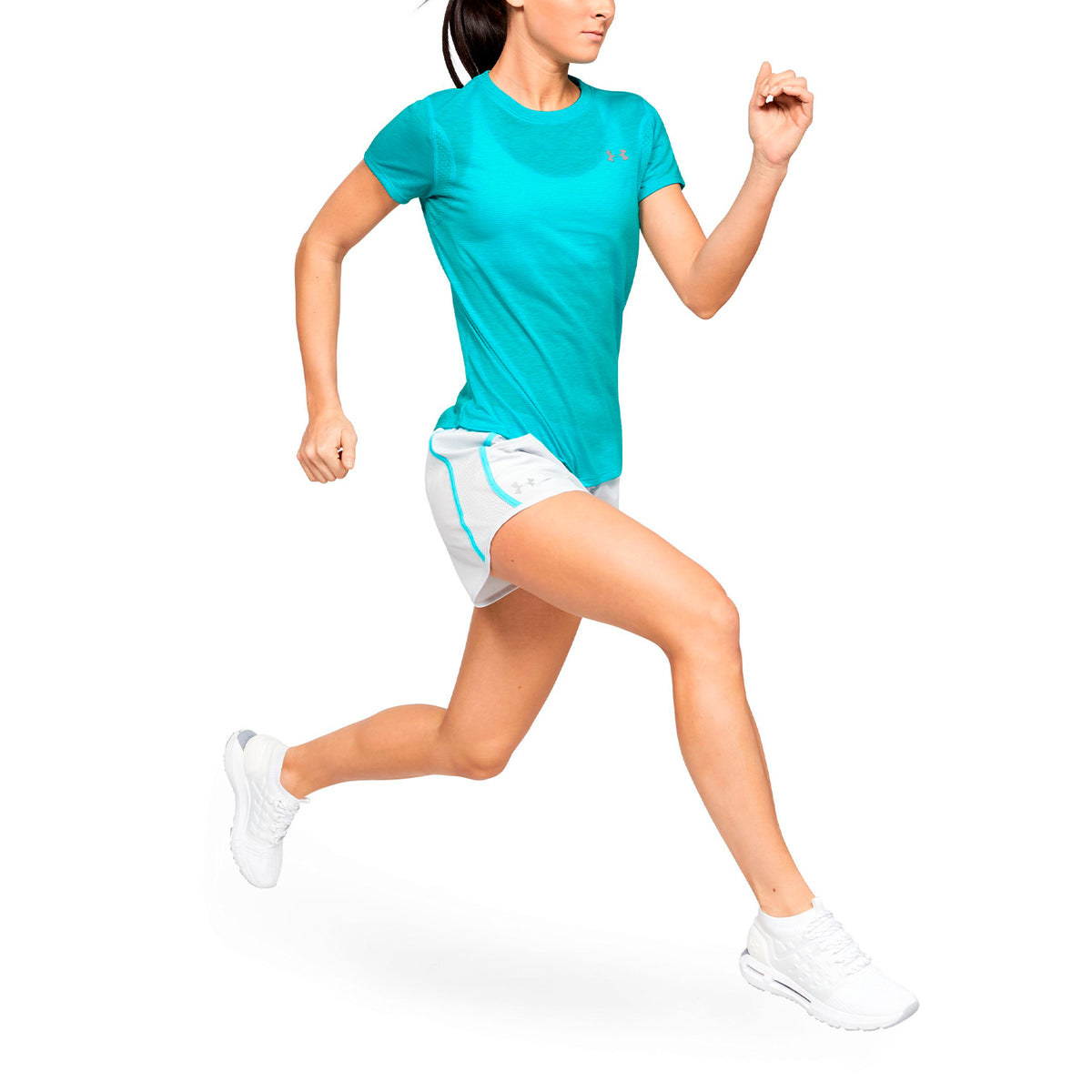 Polera de manga corta UA Streaker para mujer