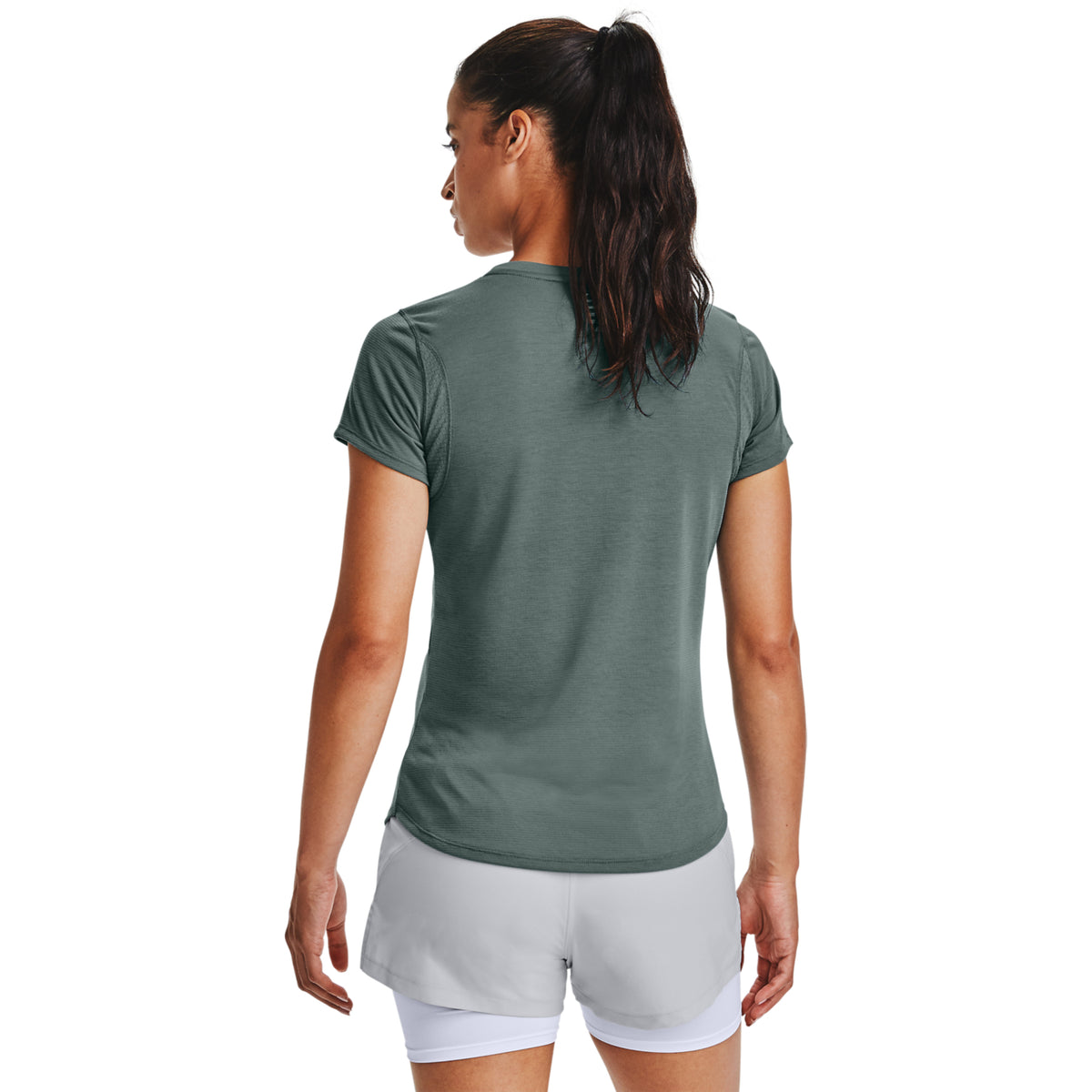 Polera de manga corta UA Streaker para mujer