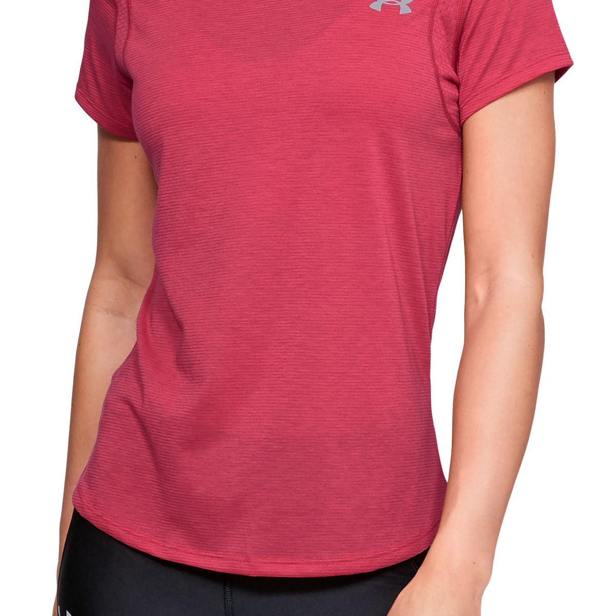 Polera de manga corta UA Streaker para mujer