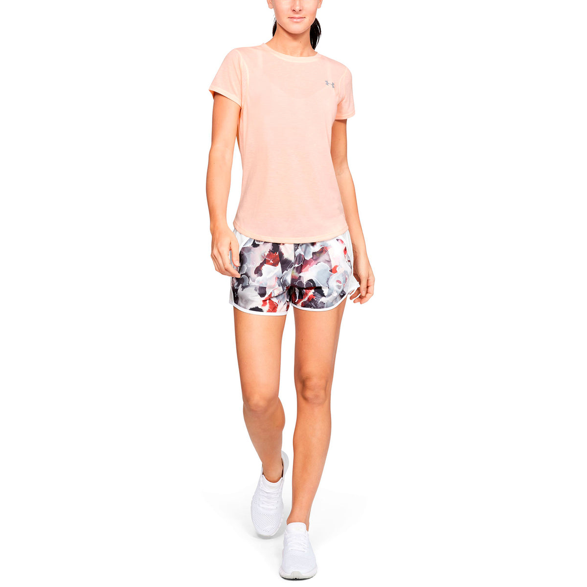 Polera de manga corta UA Streaker para mujer