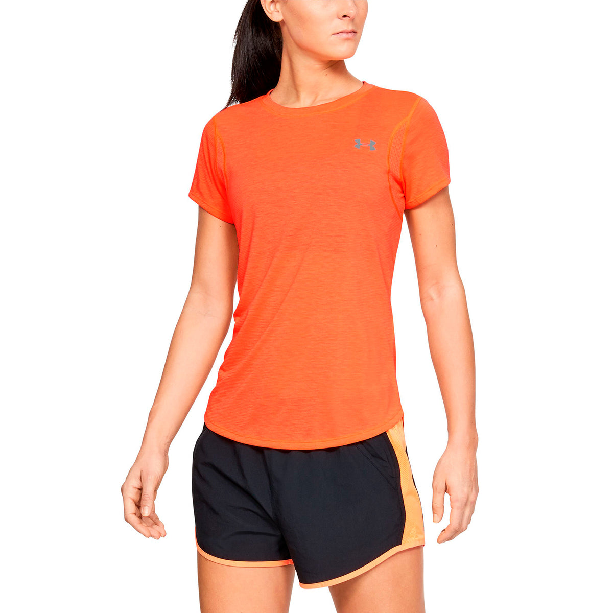 Polera de manga corta UA Streaker para mujer