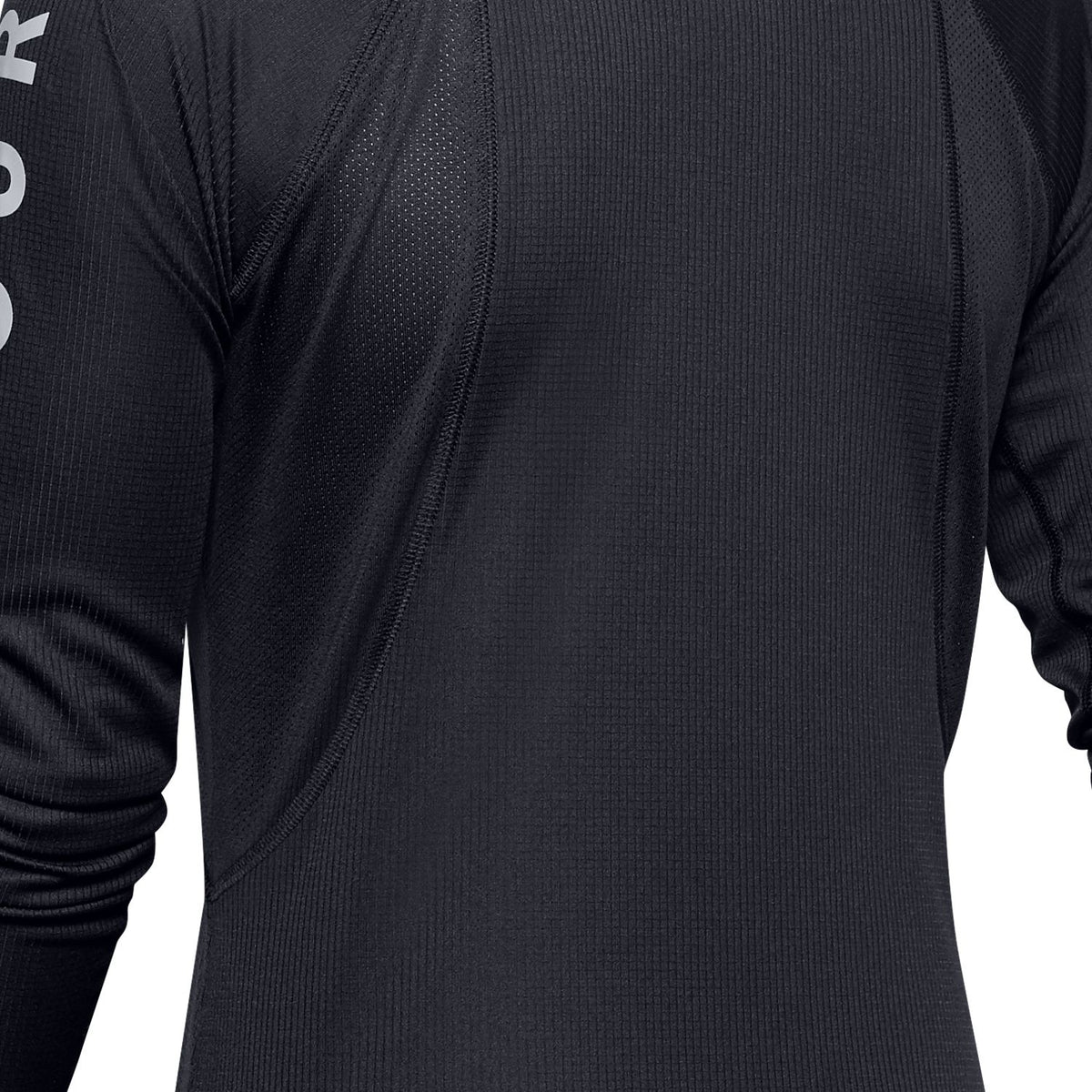 Polerón con medio cierre y gráfico de la marca UA Speed Stride para mujer