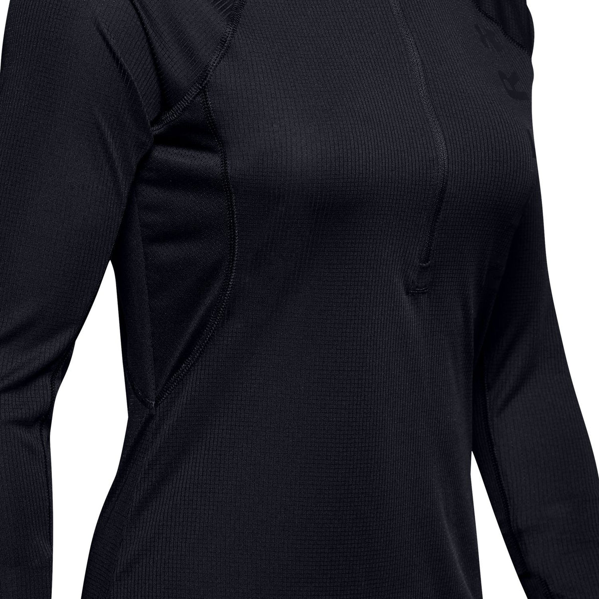 Polerón con medio cierre y gráfico de la marca UA Speed Stride para mujer