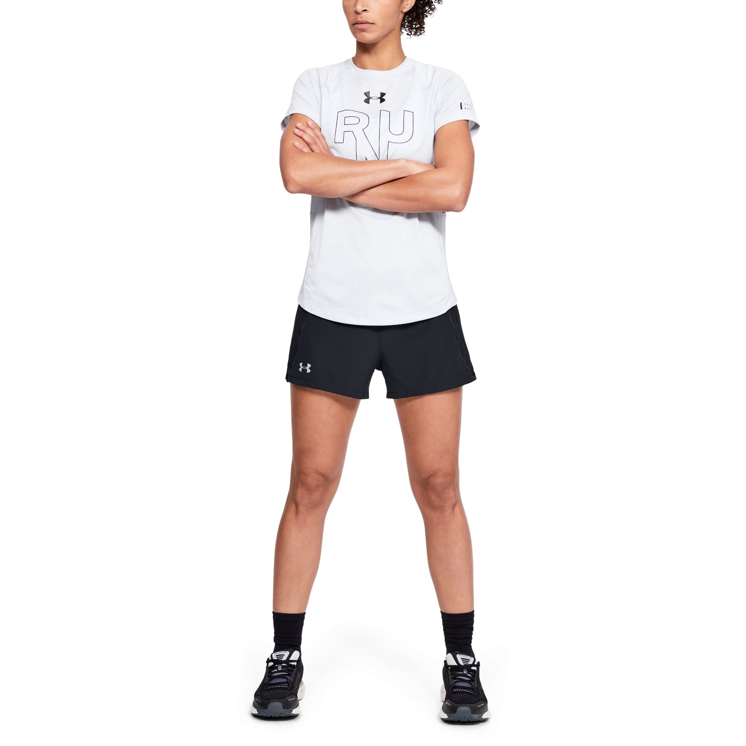 Shorts UA Qualifier Speedpocket para Mujer