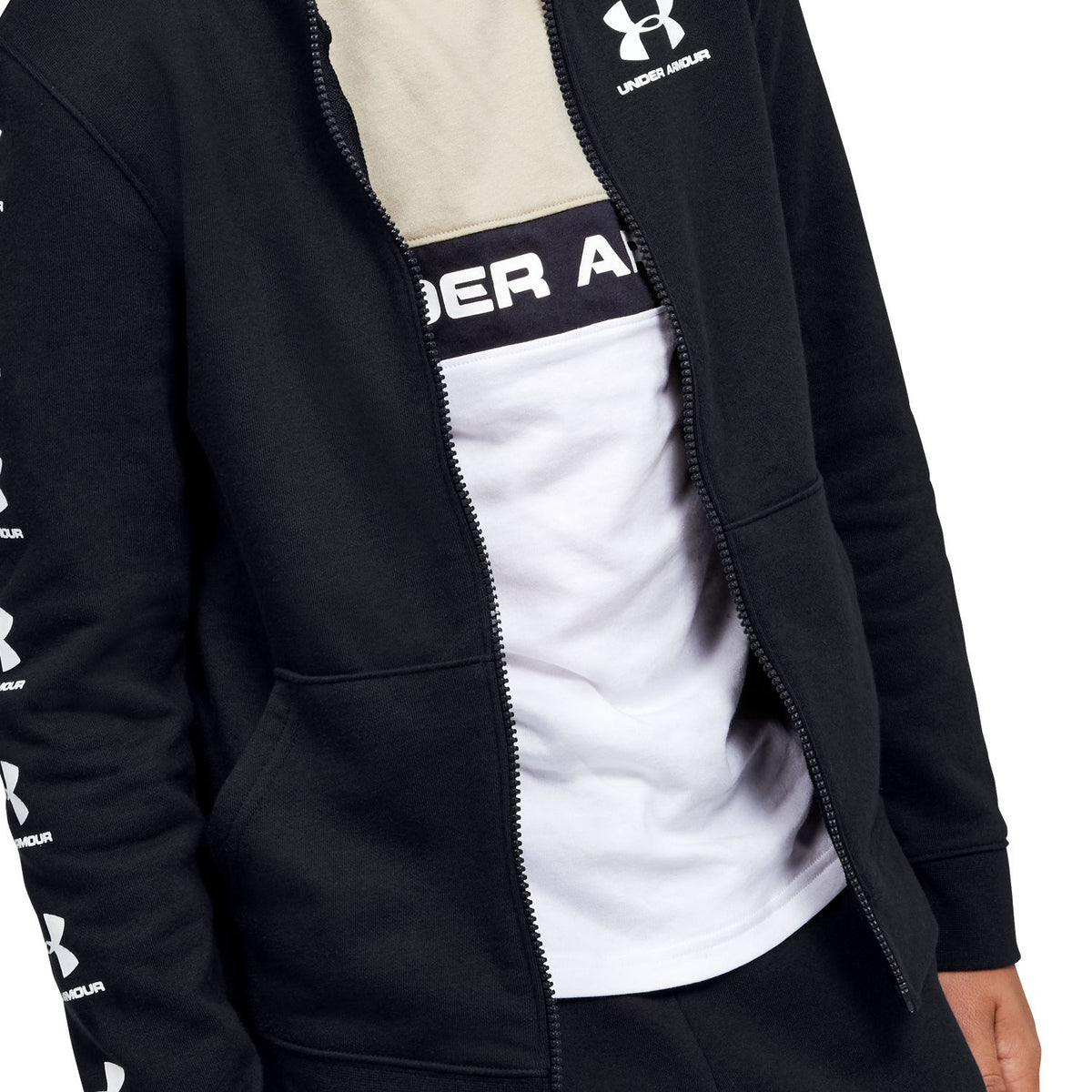 Polerón UA Rival con cierre completo para niño