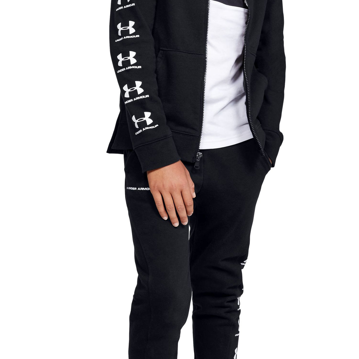 Polerón UA Rival con cierre completo para niño