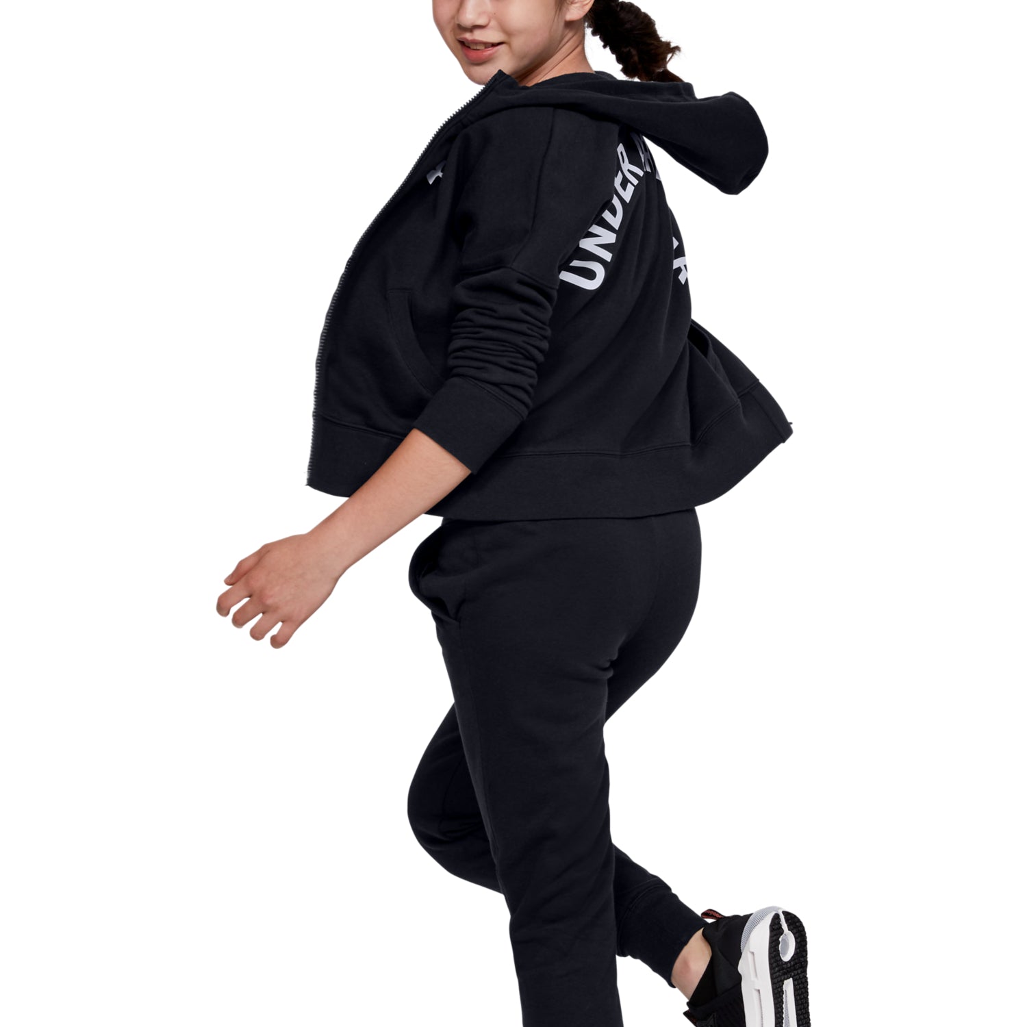 Polerón UA Rival con cierre completo para niña