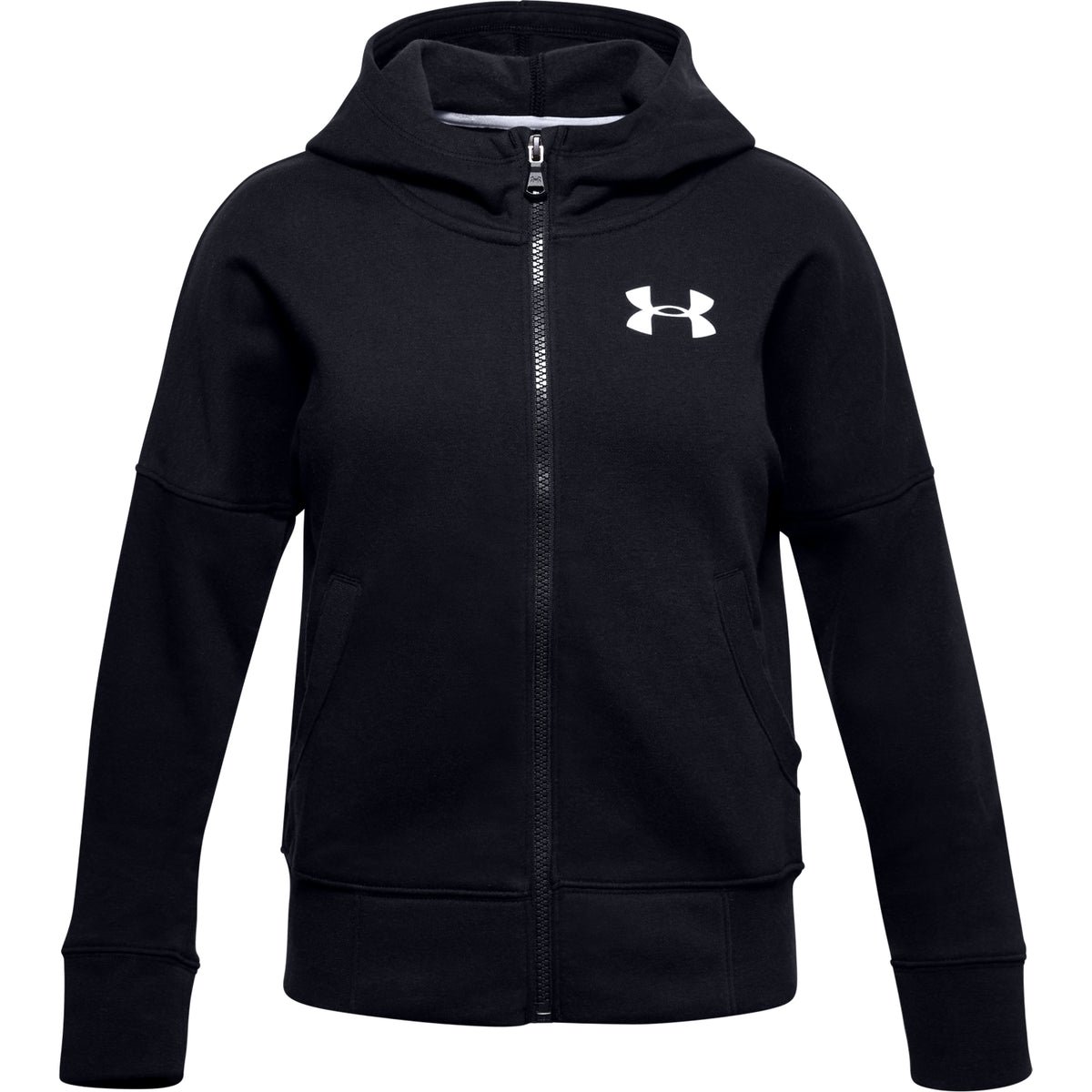 Polerón UA Rival con cierre completo para niña