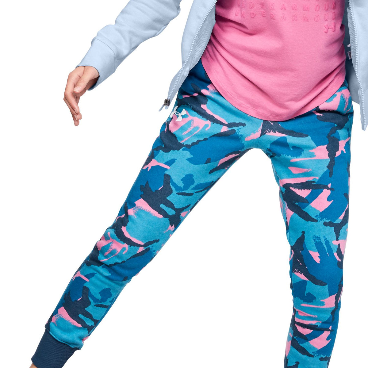 Polerón UA Rival con cierre completo para niña