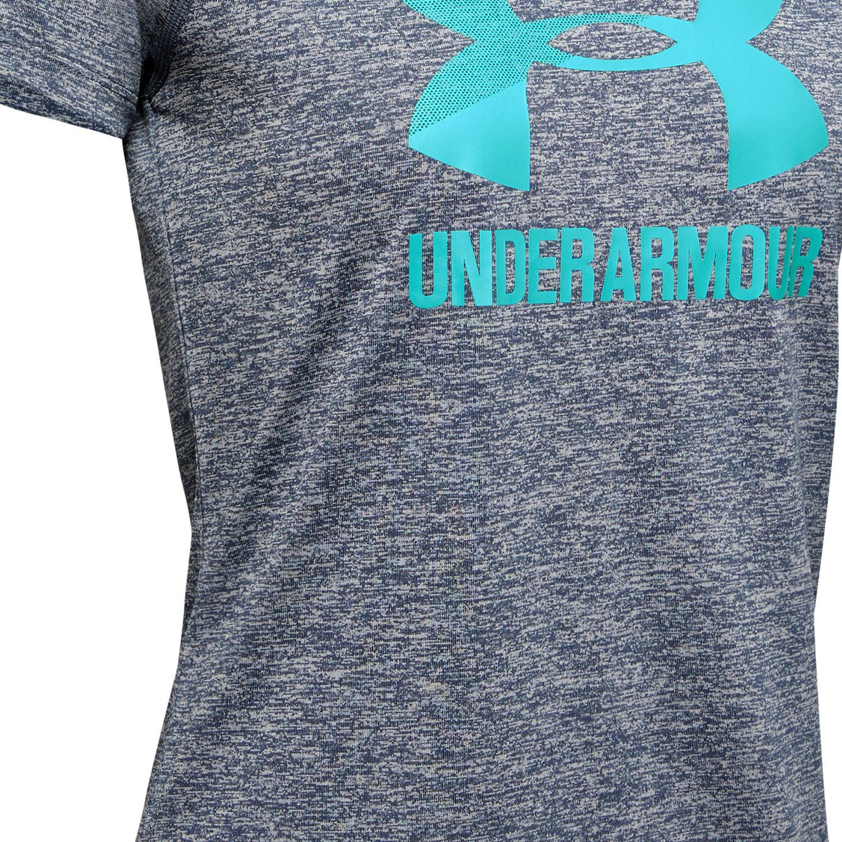 Polera manga corta UA Big Logo Twist para niña