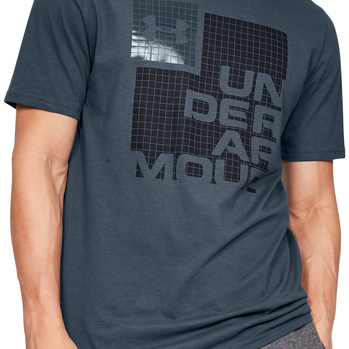 Polera manga corta UA Grid para hombre