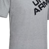Polera manga corta con gráfico de la marca UA en el hombro para hombre