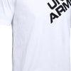 Polera manga corta con gráfico de la marca UA en el hombro para hombre