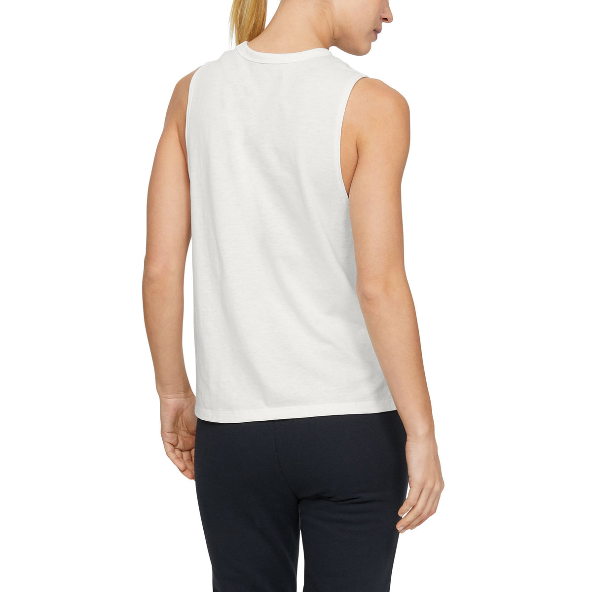 Polera sin Mangas UA Graphic Box Script Muscle para Mujer