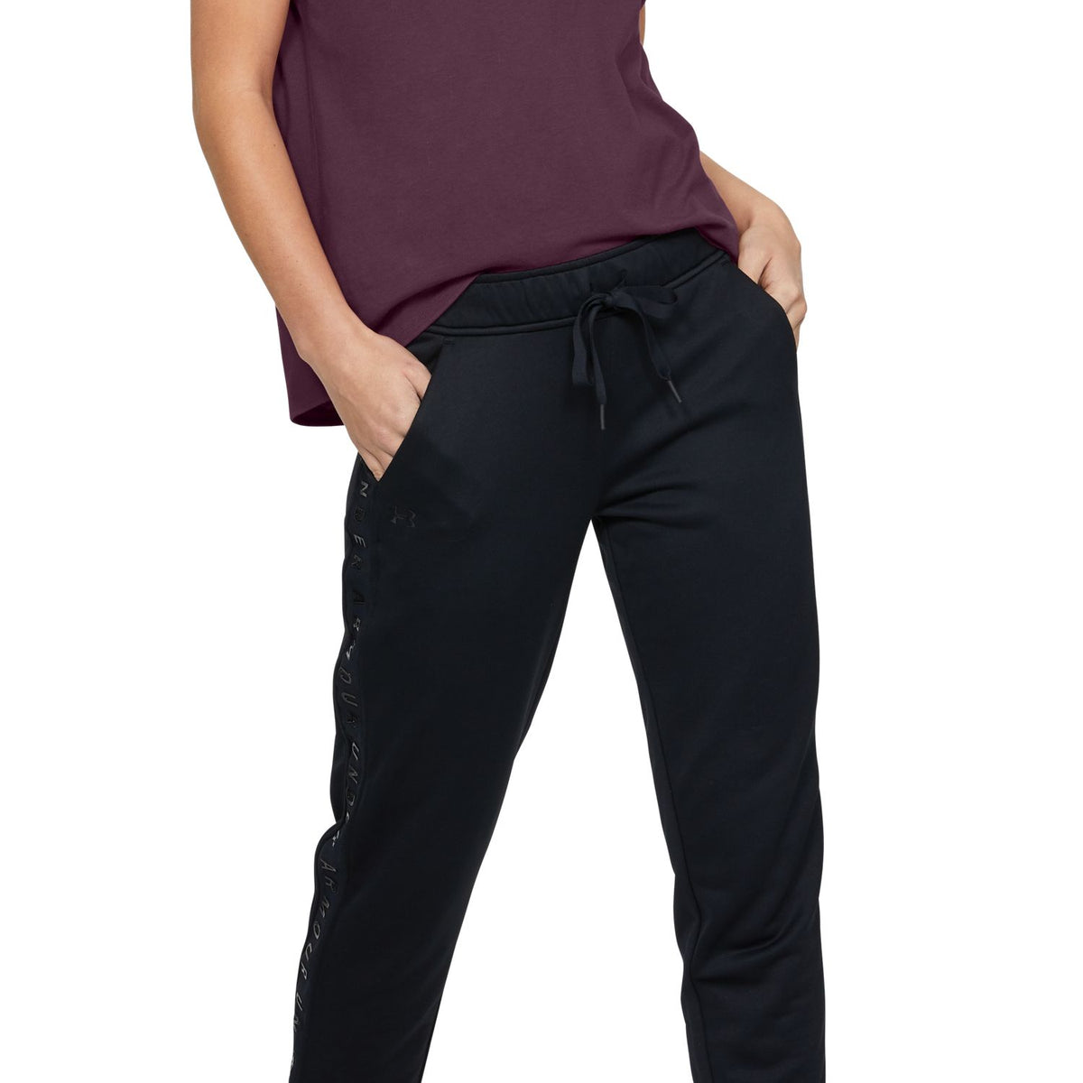 Polera manga corta UA Graphic Script Logo Fashion para mujer