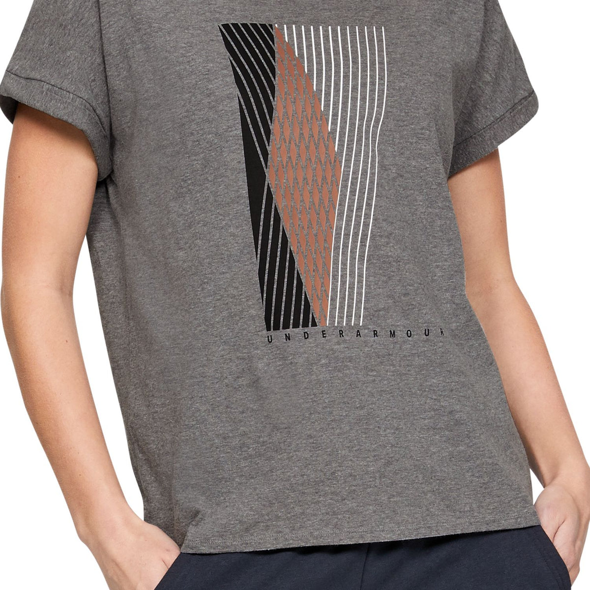 Polera manga corta UA Graphic Entwined Fashion para mujer