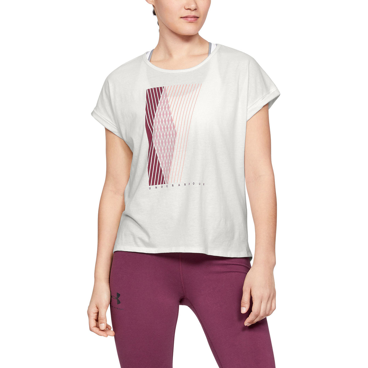 Polera manga corta UA Graphic Entwined Fashion para mujer