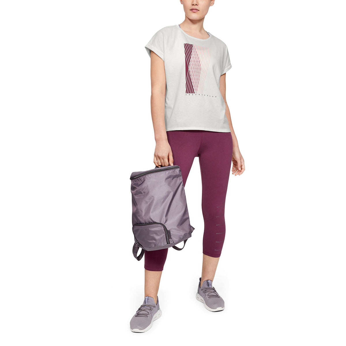 Polera manga corta UA Graphic Entwined Fashion para mujer