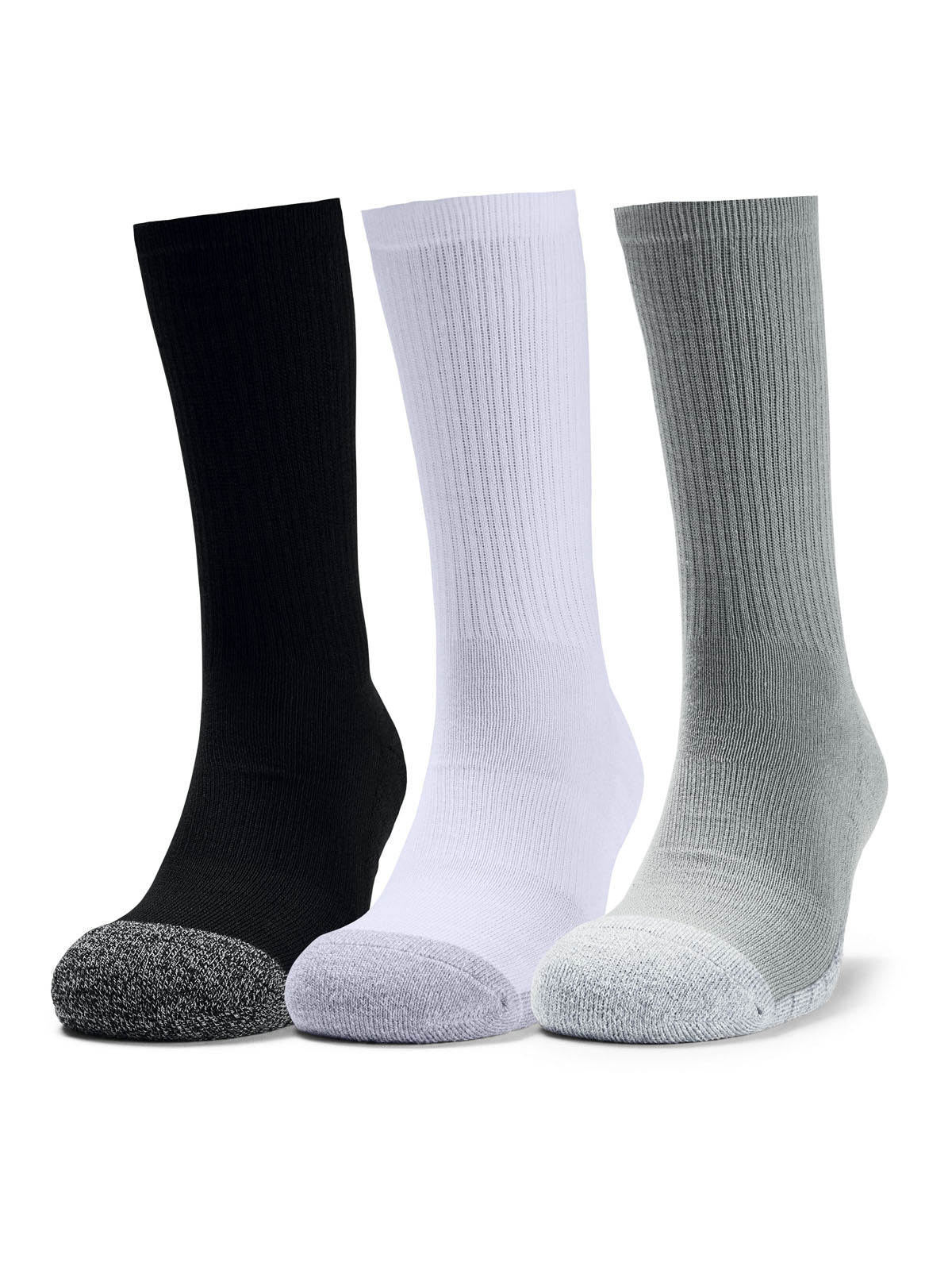 Paquete de tres pares de calcetines HeatGear® Crew para adultos