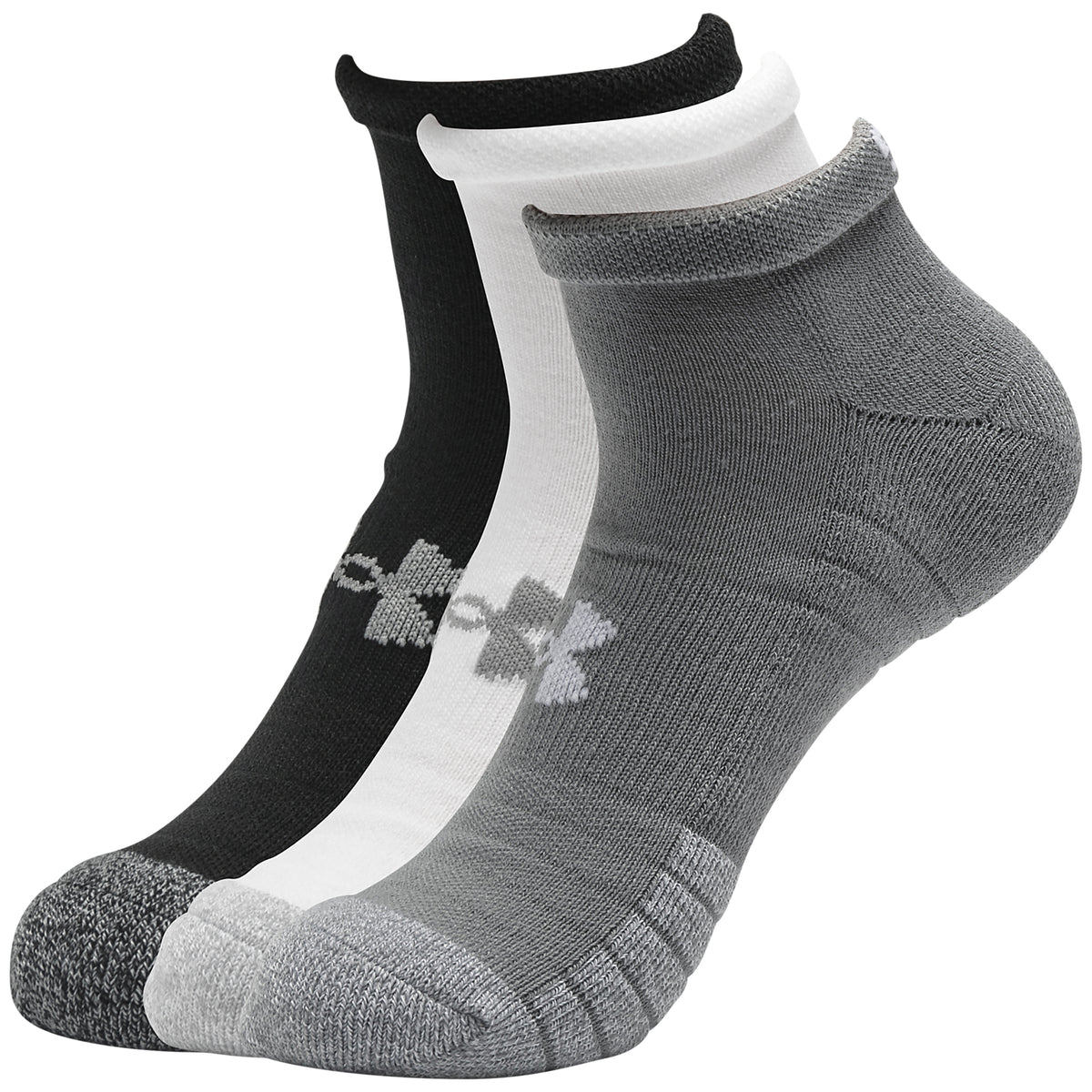 Paquete de tres pares de calcetines HearGear® Low Cut para adultos
