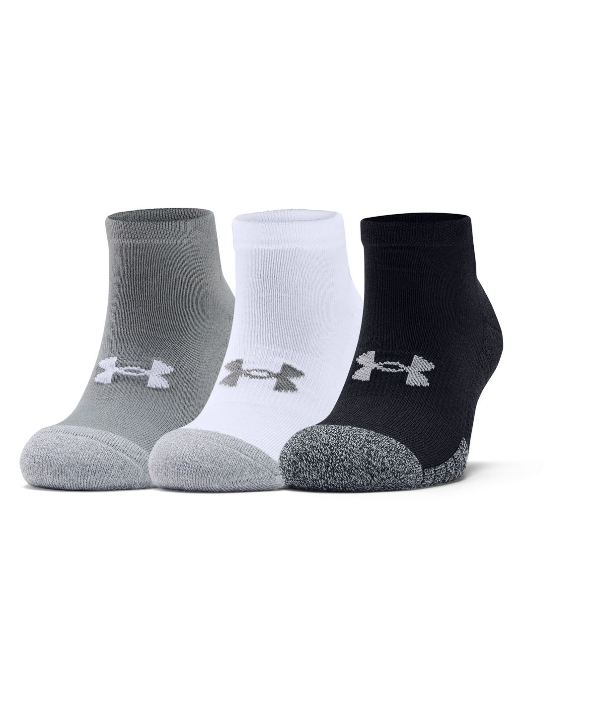 Paquete de tres pares de calcetines HearGear® Low Cut para adultos