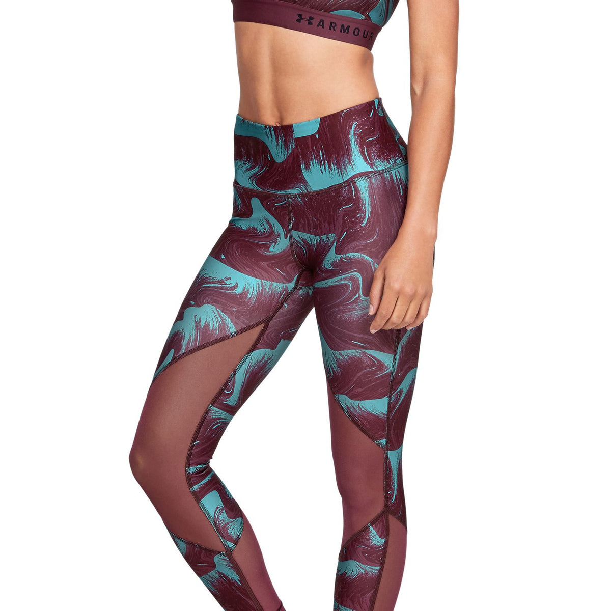 Calzas HeatGear® Armour Mesh Print Ankle Crop para Mujer