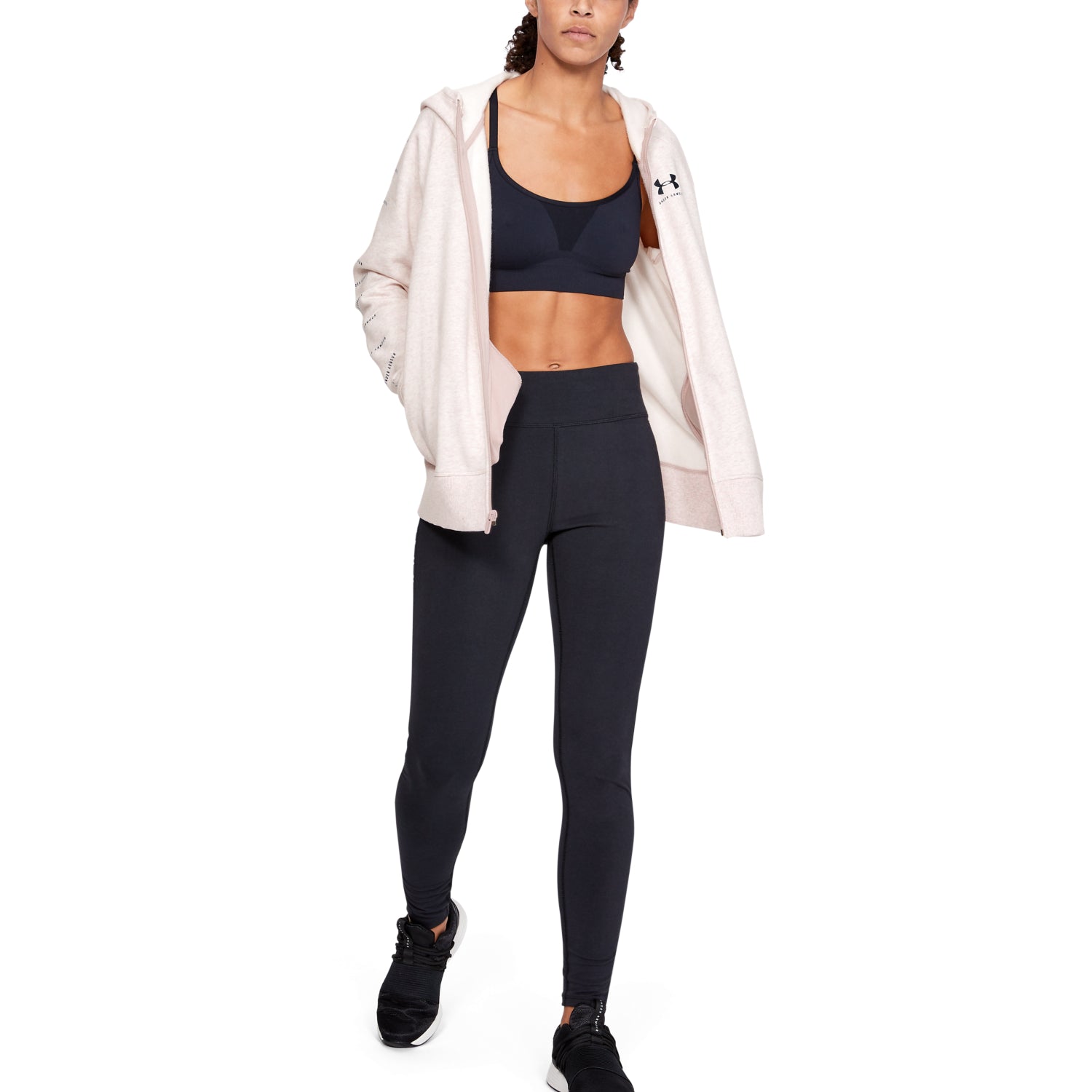 Polerón UA Rival Fleece Sportstyle LC Sleeve Graphic Full Zip para Mujer