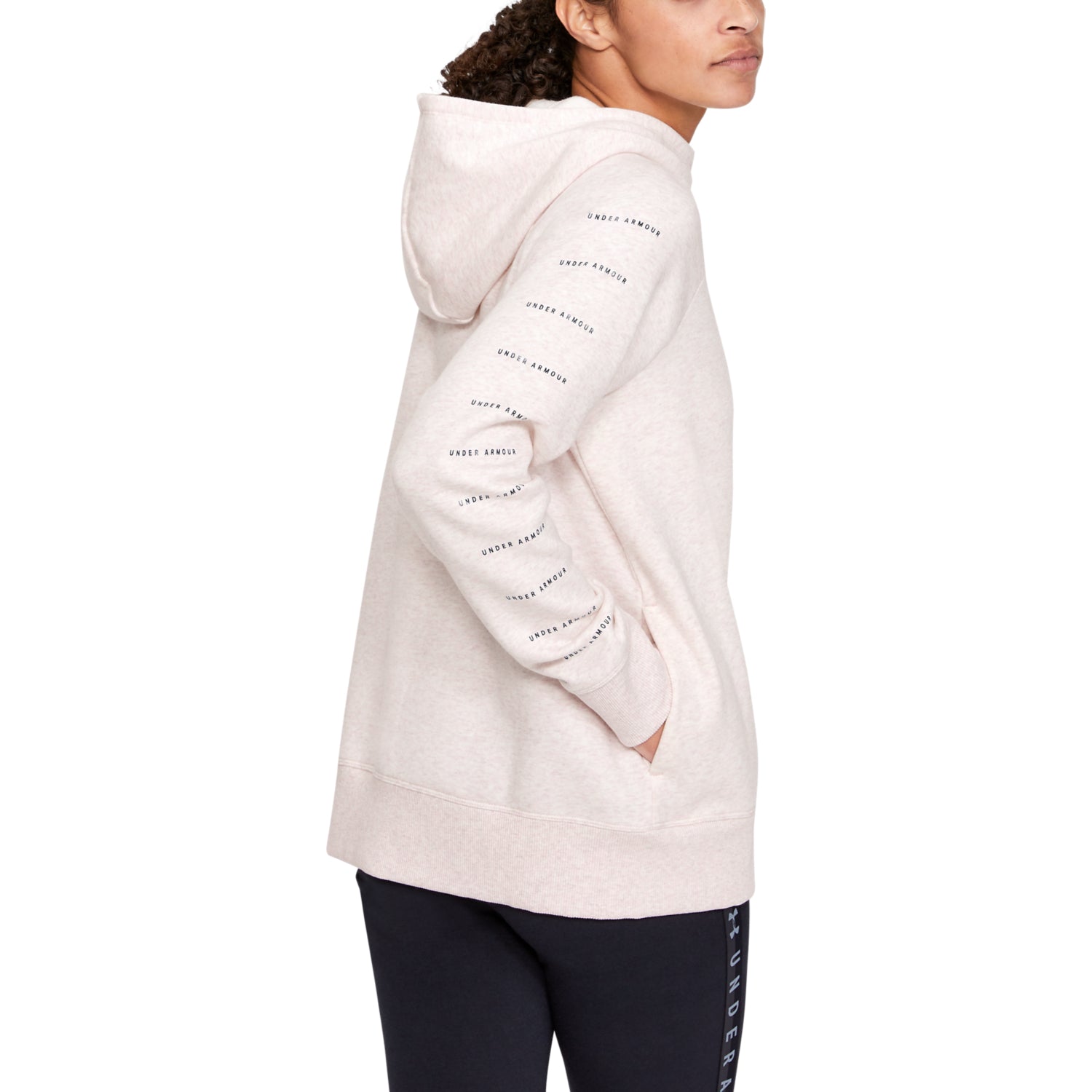 Polerón UA Rival Fleece Sportstyle LC Sleeve Graphic Full Zip para Mujer