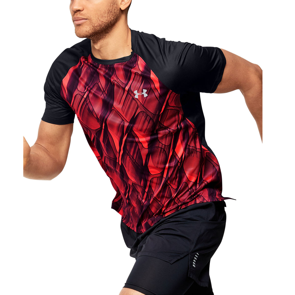 Polera Manga Corta UA Qualifier Iso-Chill Printed Run para Hombre