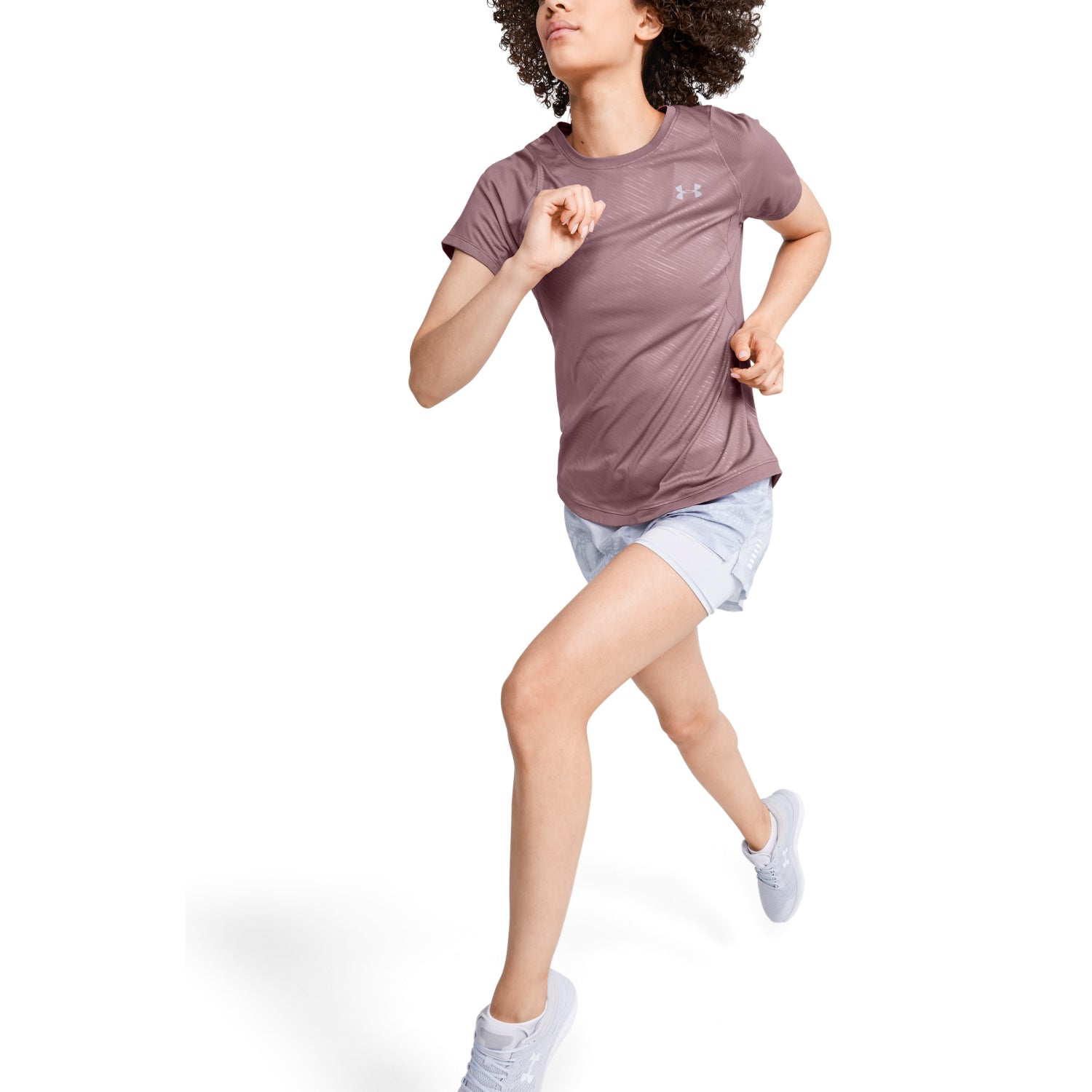 Polera Manga Corta UA Qualifier Iso-Chill Embossed para Mujer