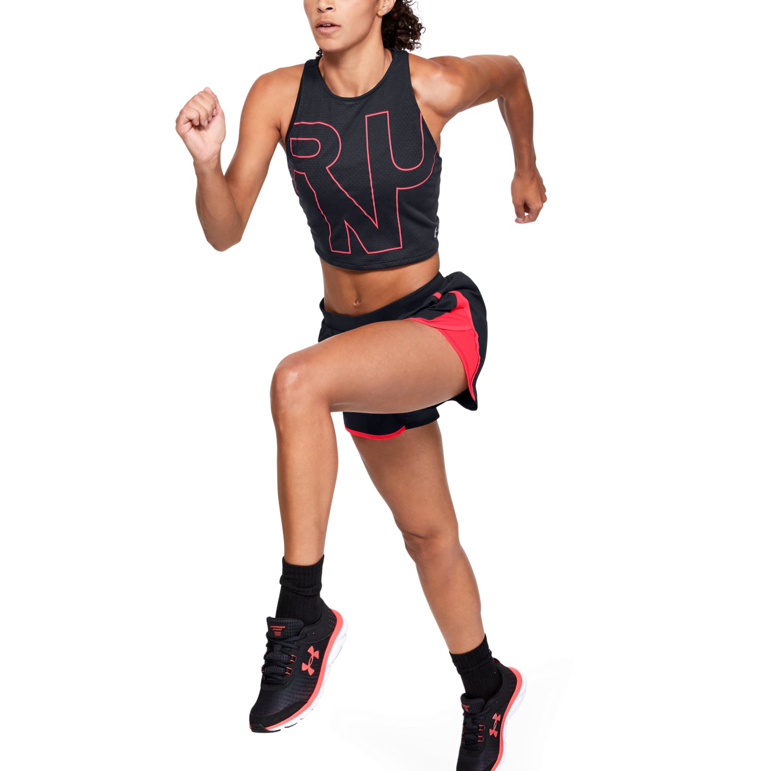 Polera Corta UA Streaker 2.0 RUN para Mujer