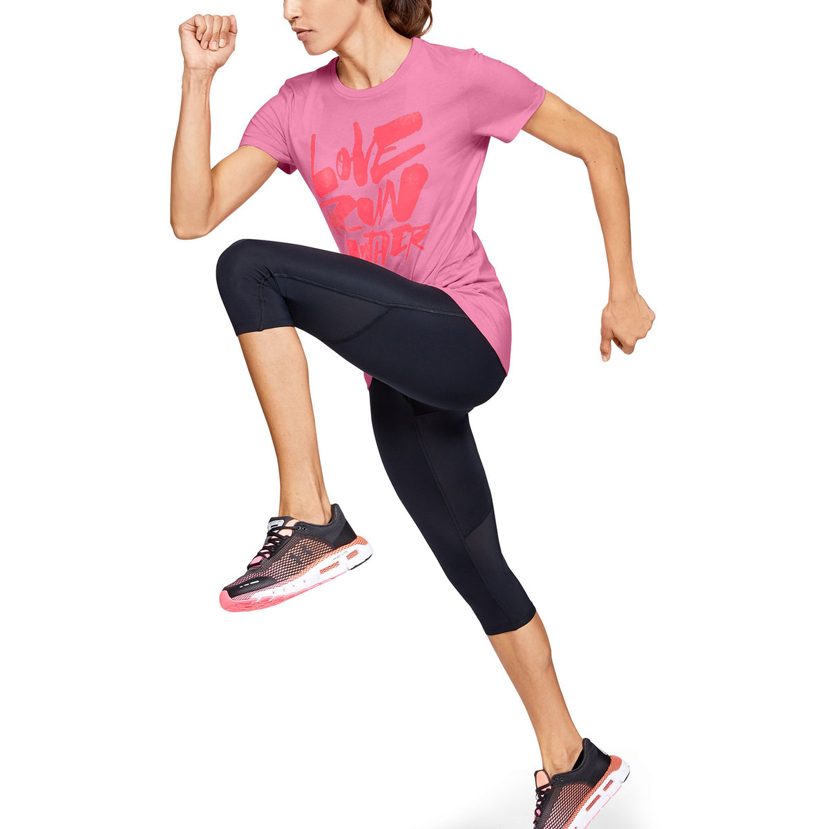 Polera Manga Corta UA Love Run Another para Mujer