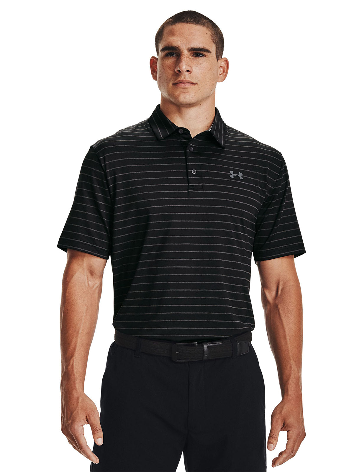 Polo manga corta Under Armour playoff negro para hombre