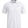 Polera manga corta Golf para hombre Playoff Core Stripe blanco Under Armour