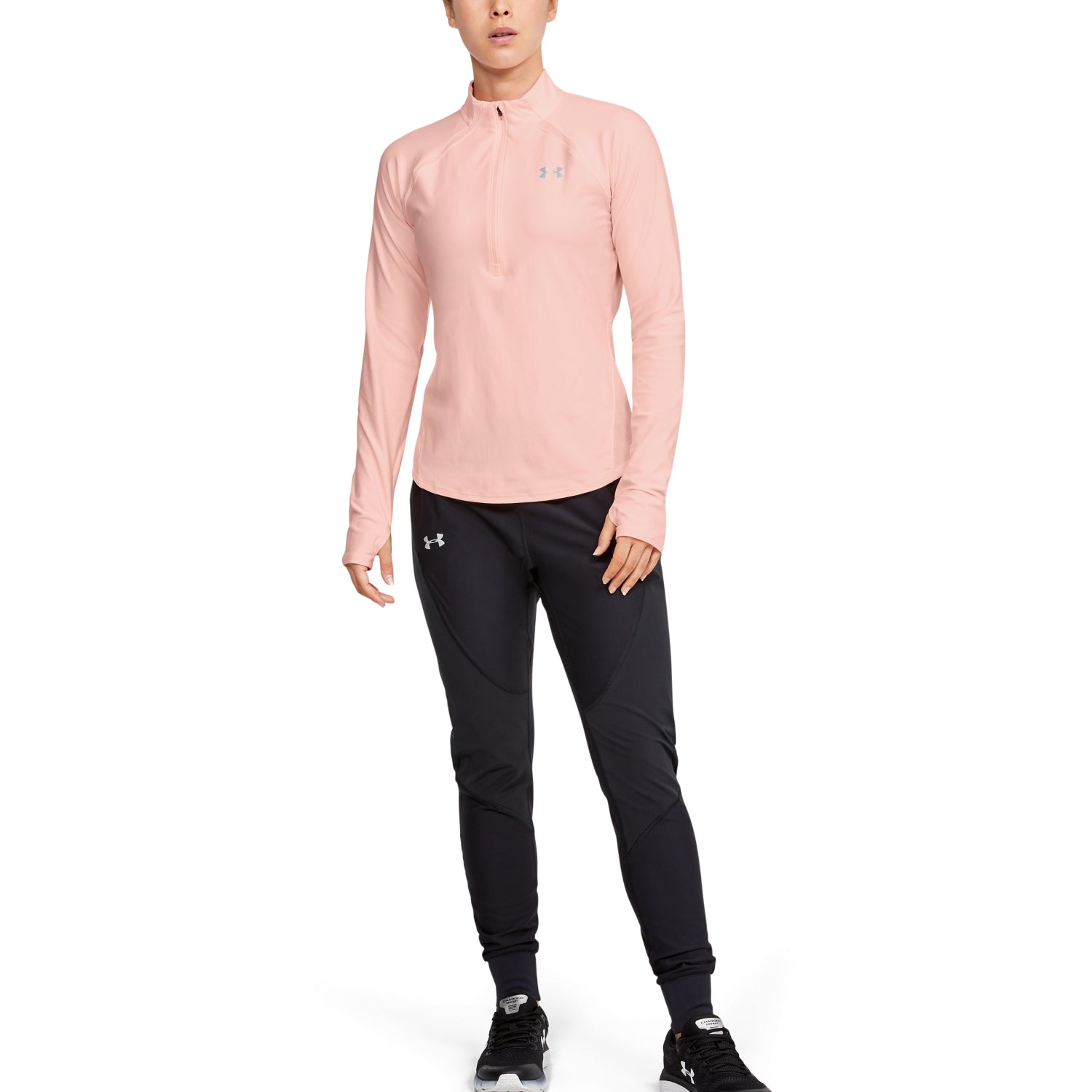 Polera Manga Larga UA Mileage ½ Zip para Mujer