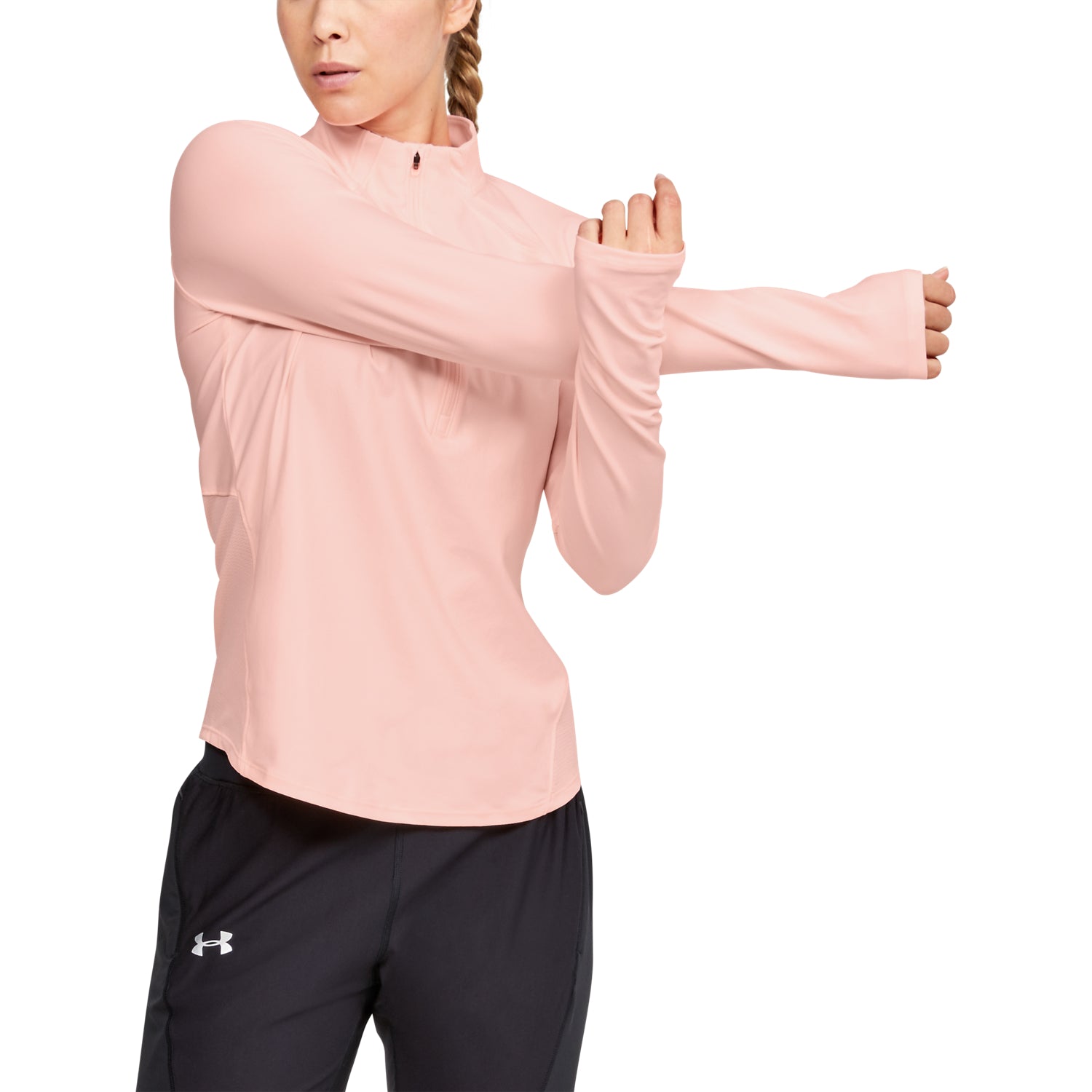 Polera Manga Larga UA Mileage ½ Zip para Mujer