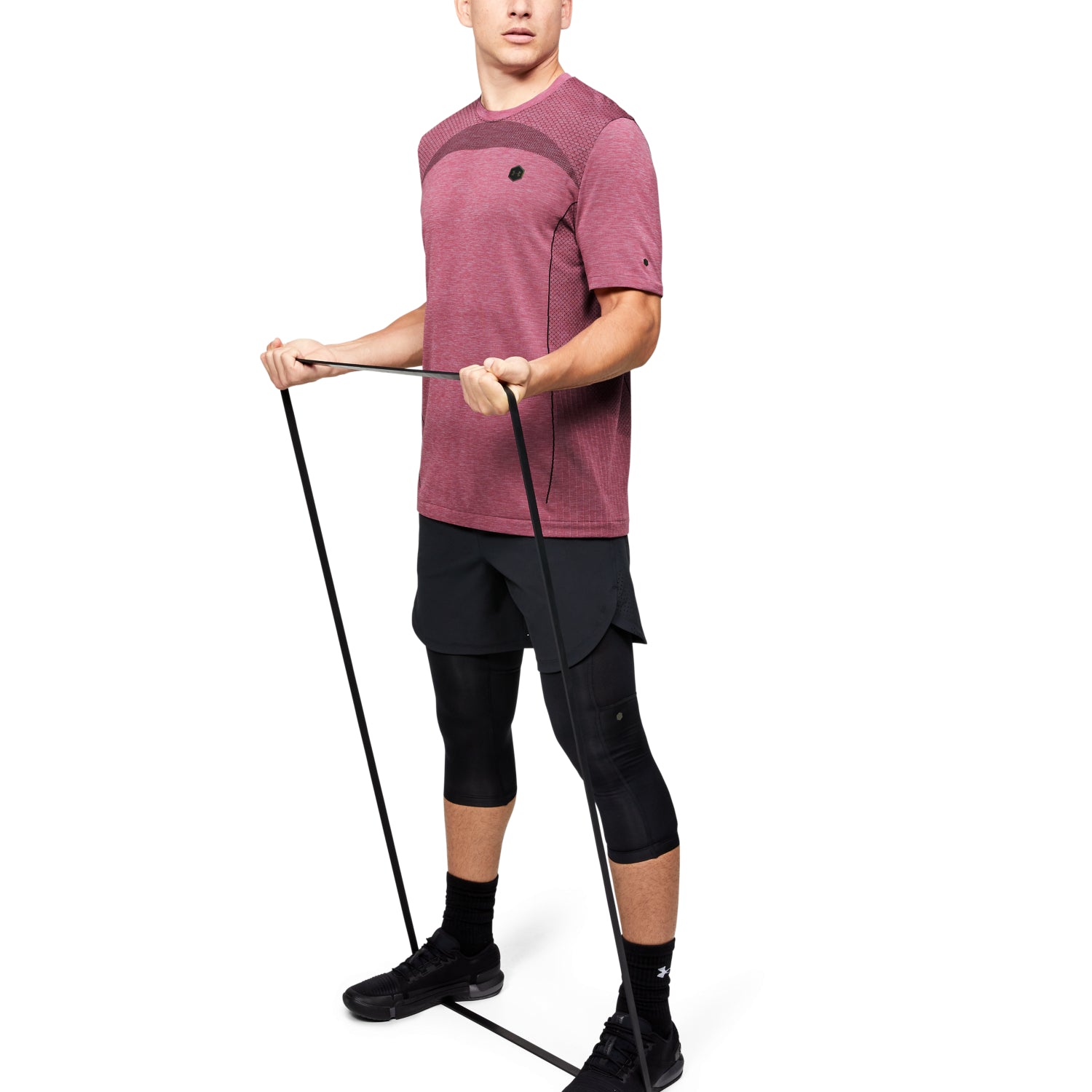 Polera Manga Corta UA RUSH™ Seamless Fitted para Hombre