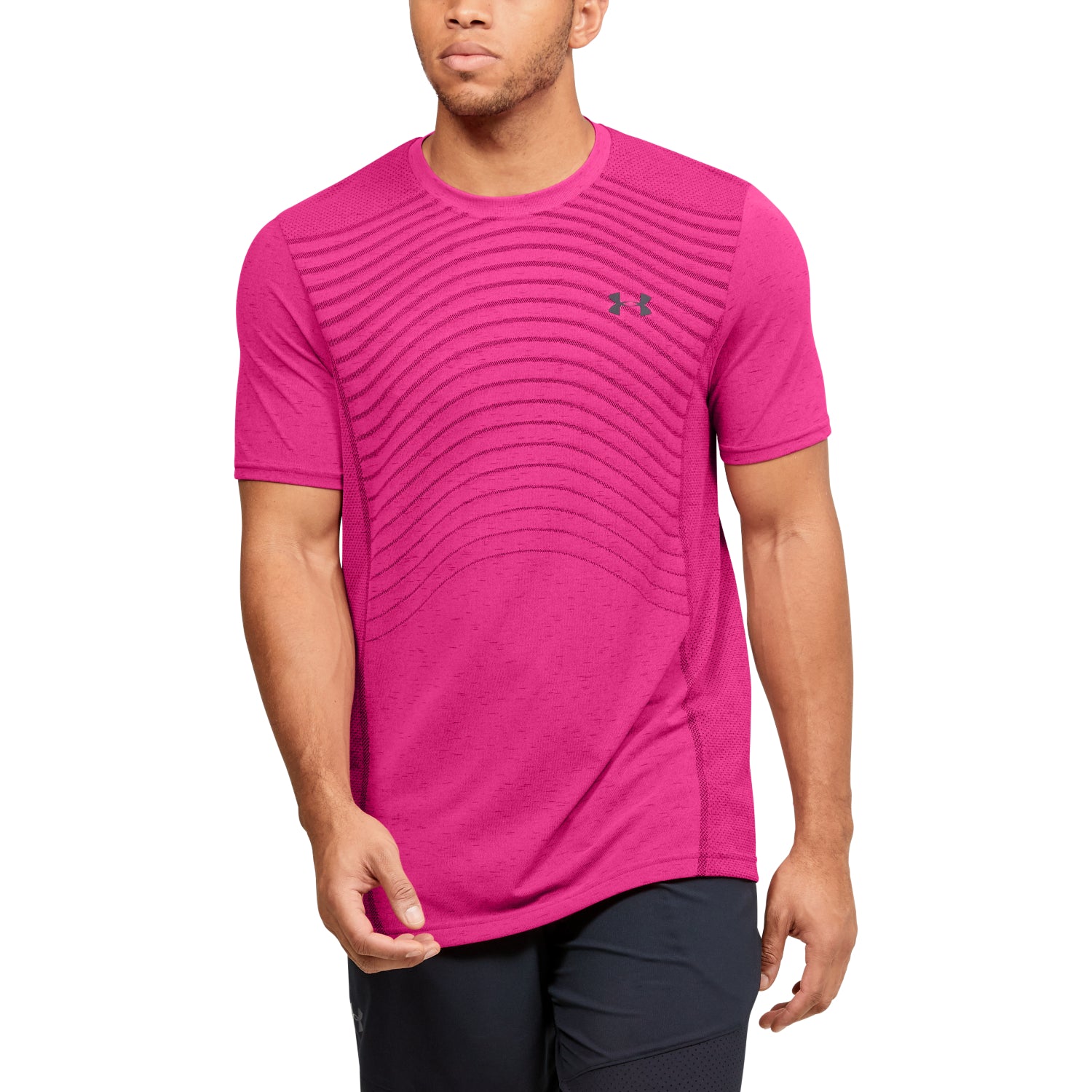 Polera Manga Corta UA Seamless Wave para Hombre