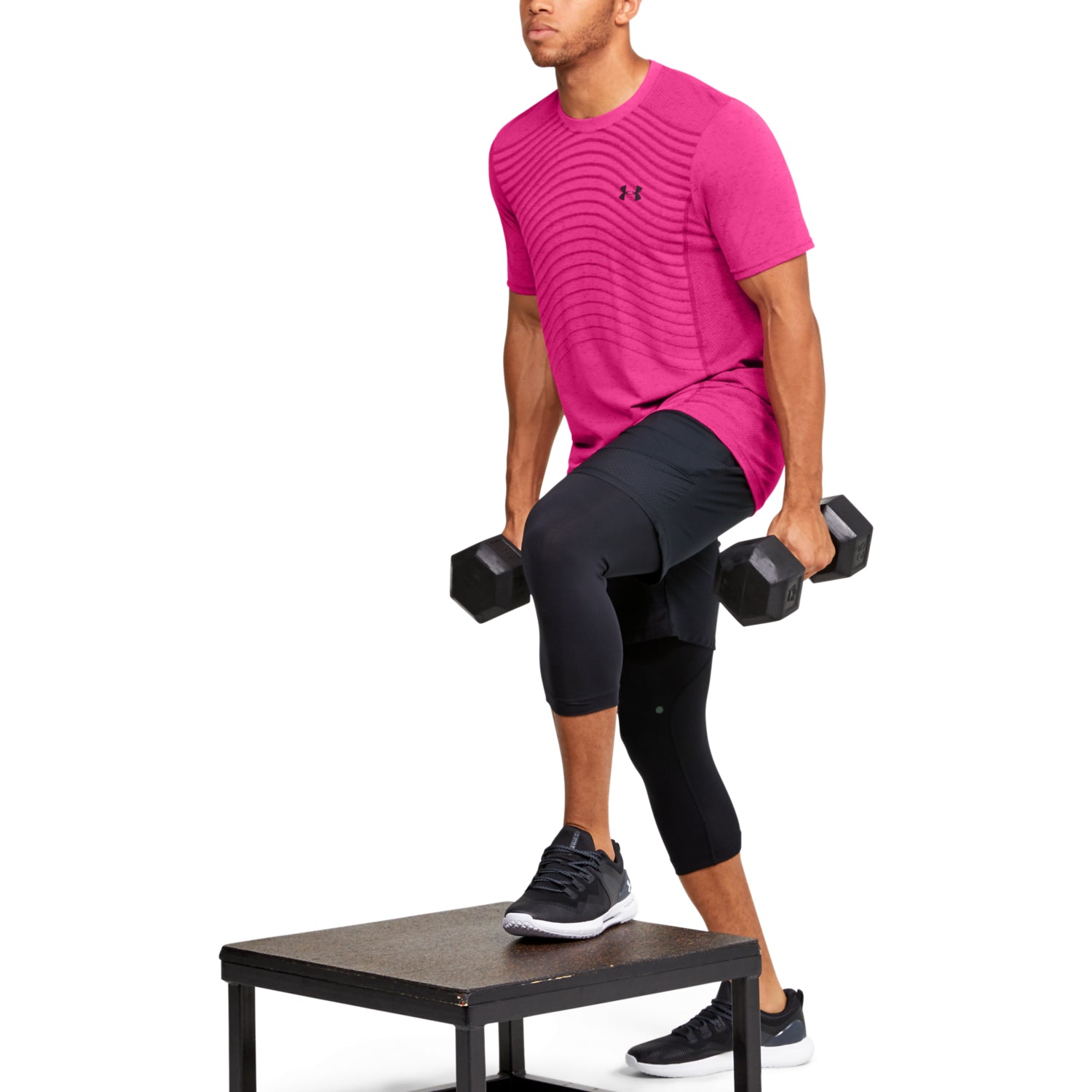 Polera Manga Corta UA Seamless Wave para Hombre