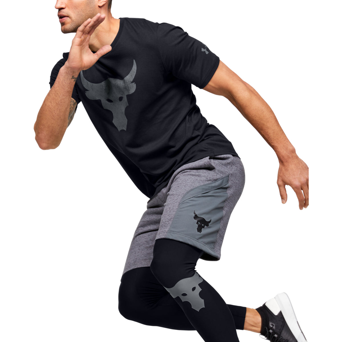 Polera Manga Corta Project Rock Brahma Bull para Hombre