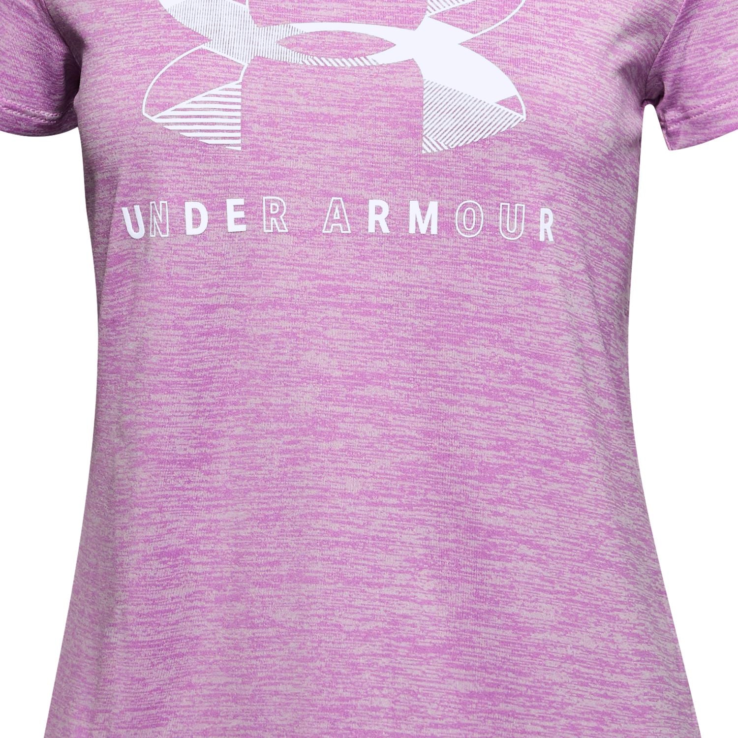 Polera manga corta UA Big Logo Twist para niña