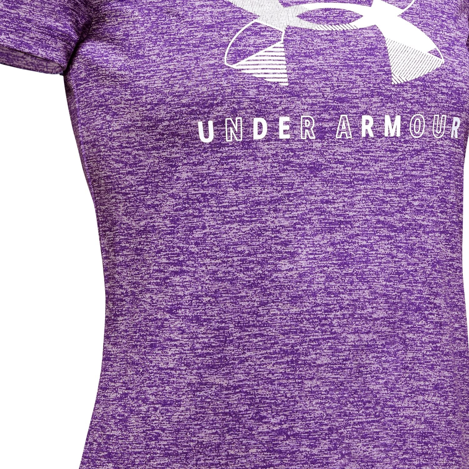 Polera manga corta UA Big Logo Twist para niña