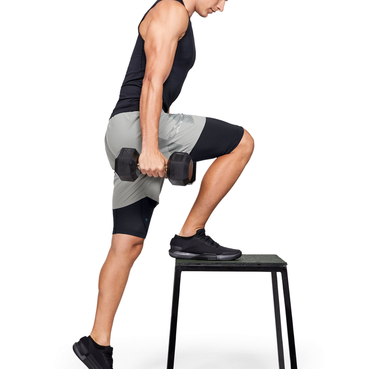 Shorts Largos de Compresión UA RUSH™ HeatGear® para Hombre