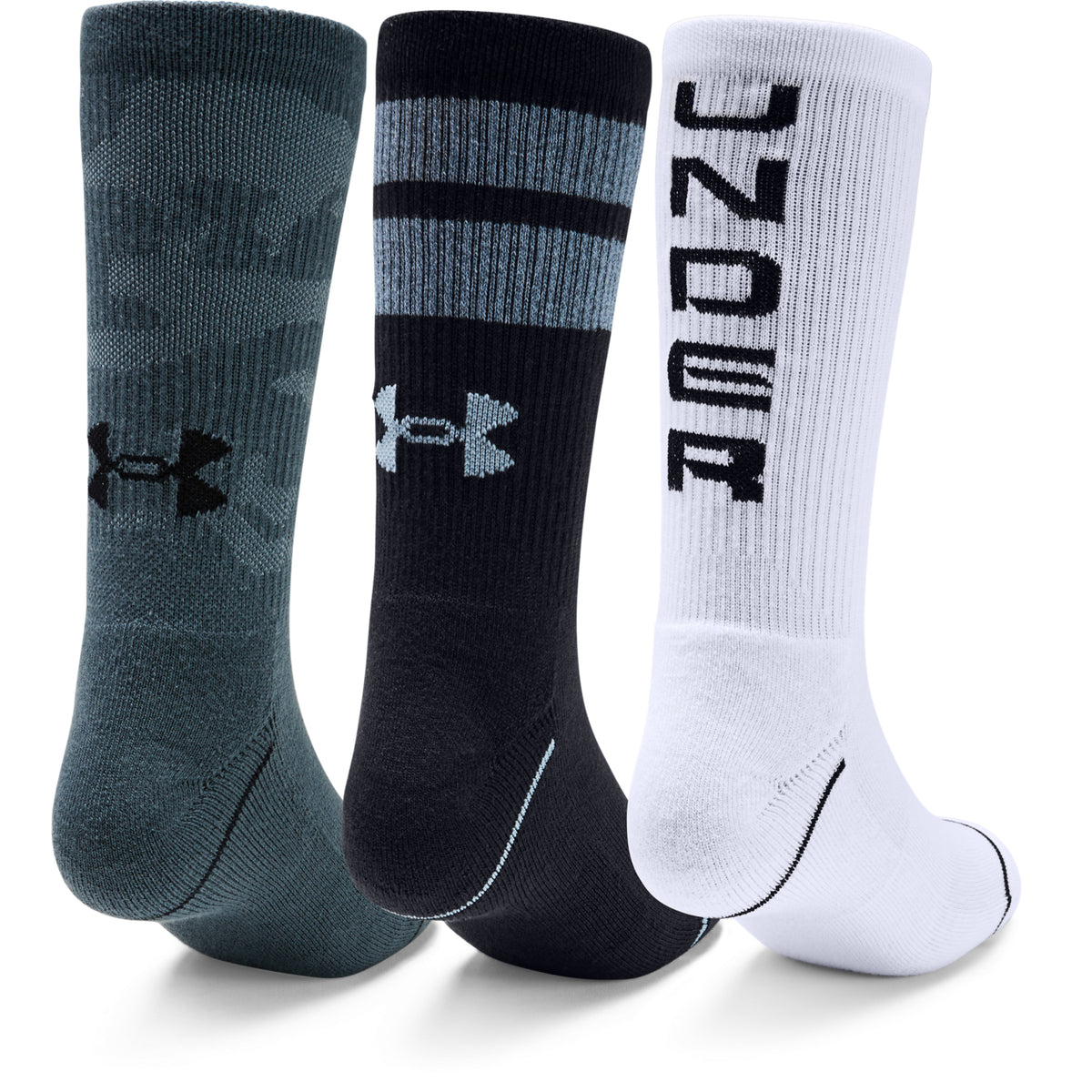 Paquete de Tres Pares de Calcetines UA Phenom Novelty Crew para Hombre