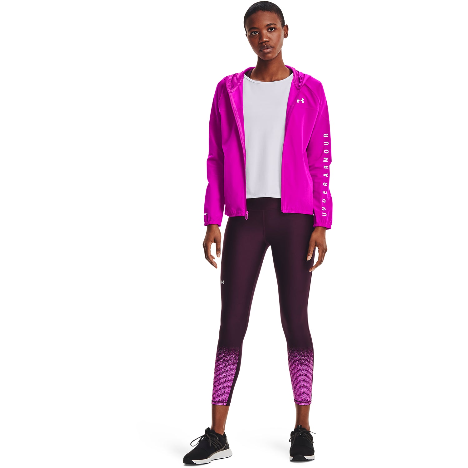 Polerón con Gorro UA Woven Branded Full Zip para Mujer