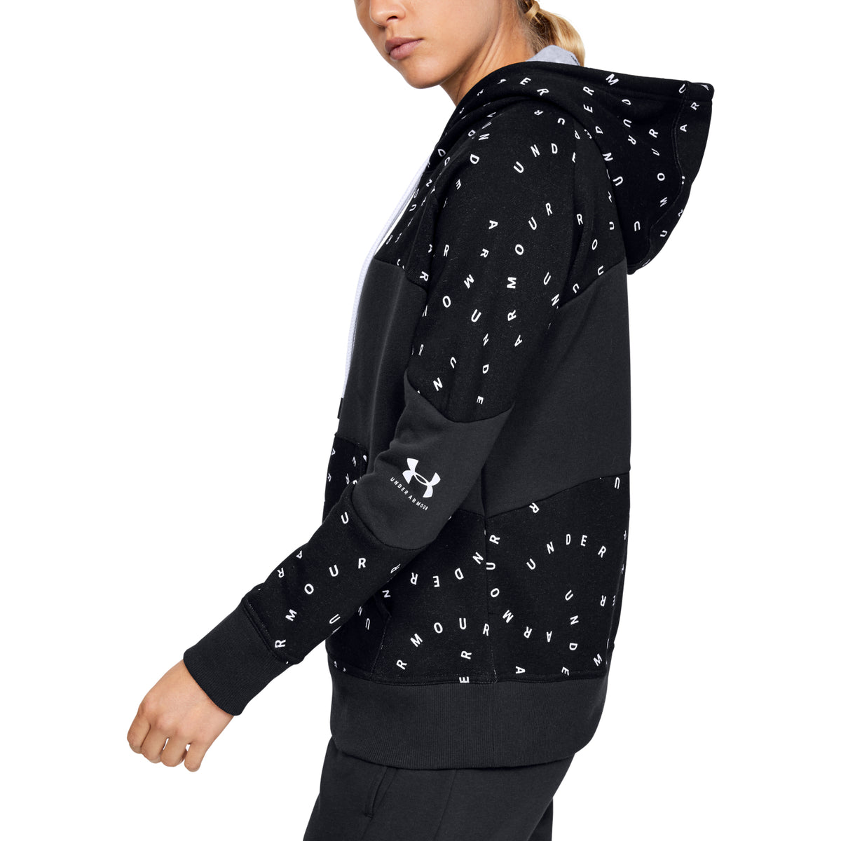 Polerón con Gorro UA Rival Fleece Printed para Mujer