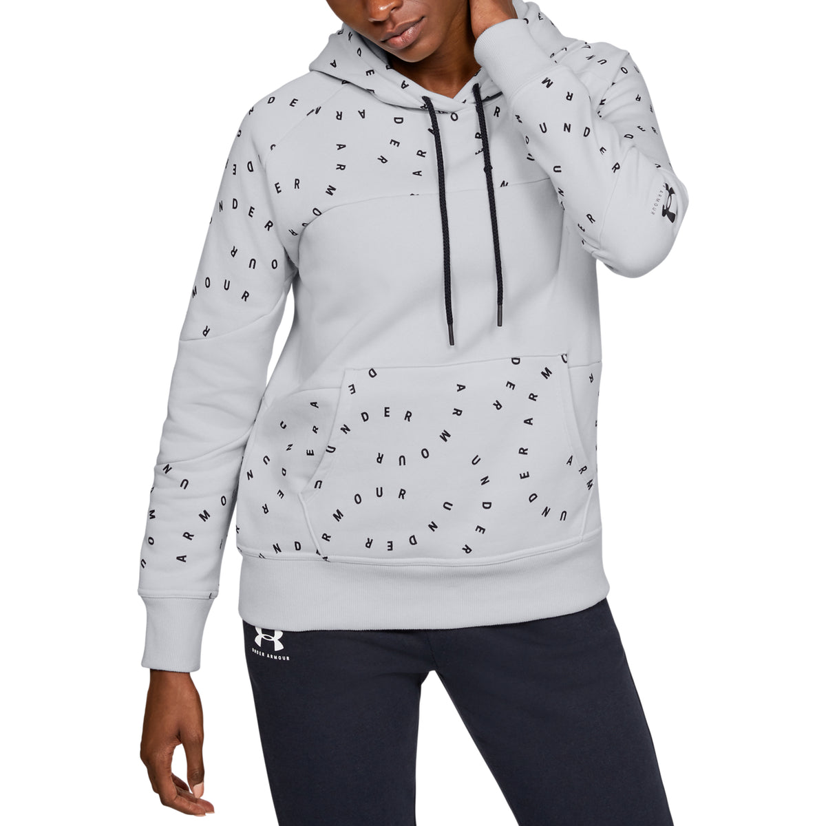 Polerón con Gorro UA Rival Fleece Printed para Mujer