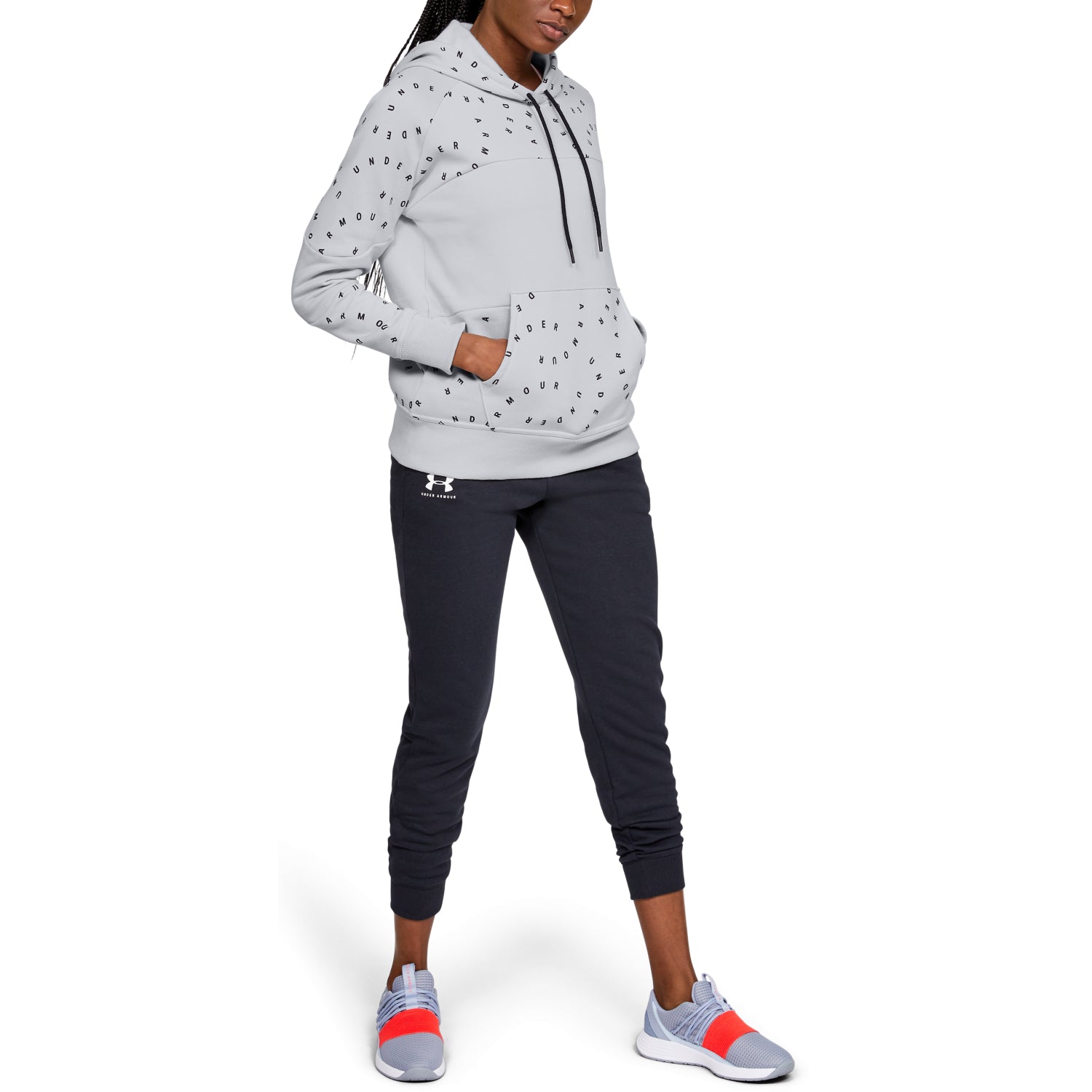 Polerón con Gorro UA Rival Fleece Printed para Mujer