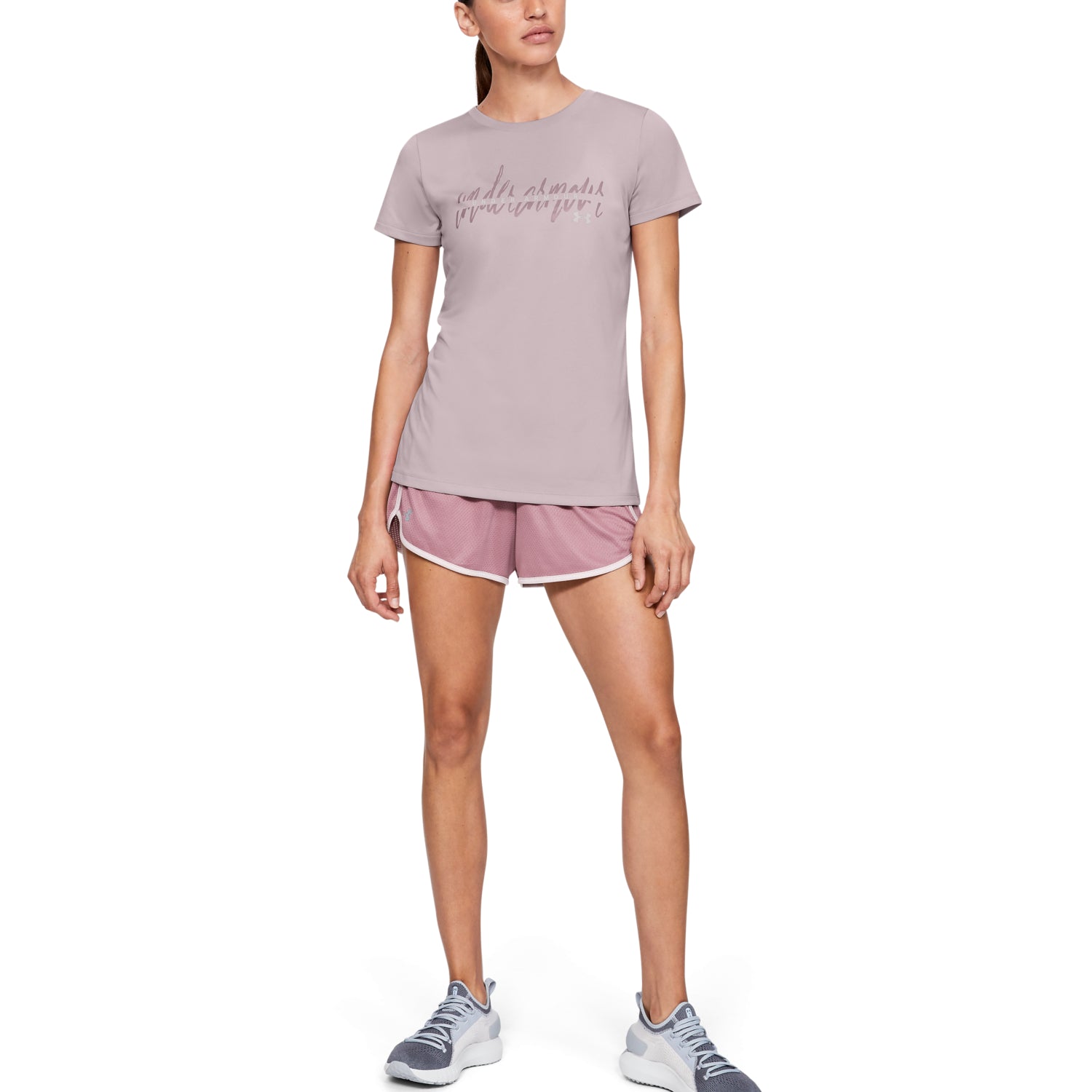 Polera Manga Corta UA Tech™ Branded Fit Kit Crew para Mujer